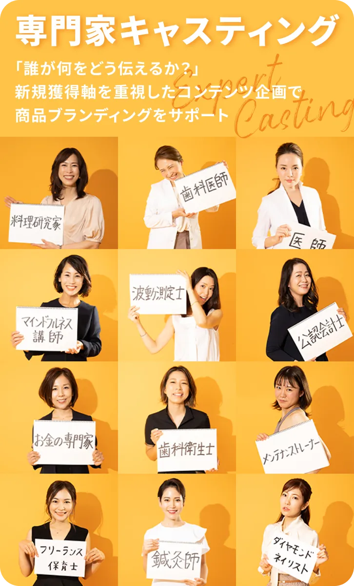 専門家キャスティングサービス